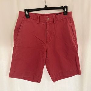 Men’s Light Red Polo Straight Fit Shorts